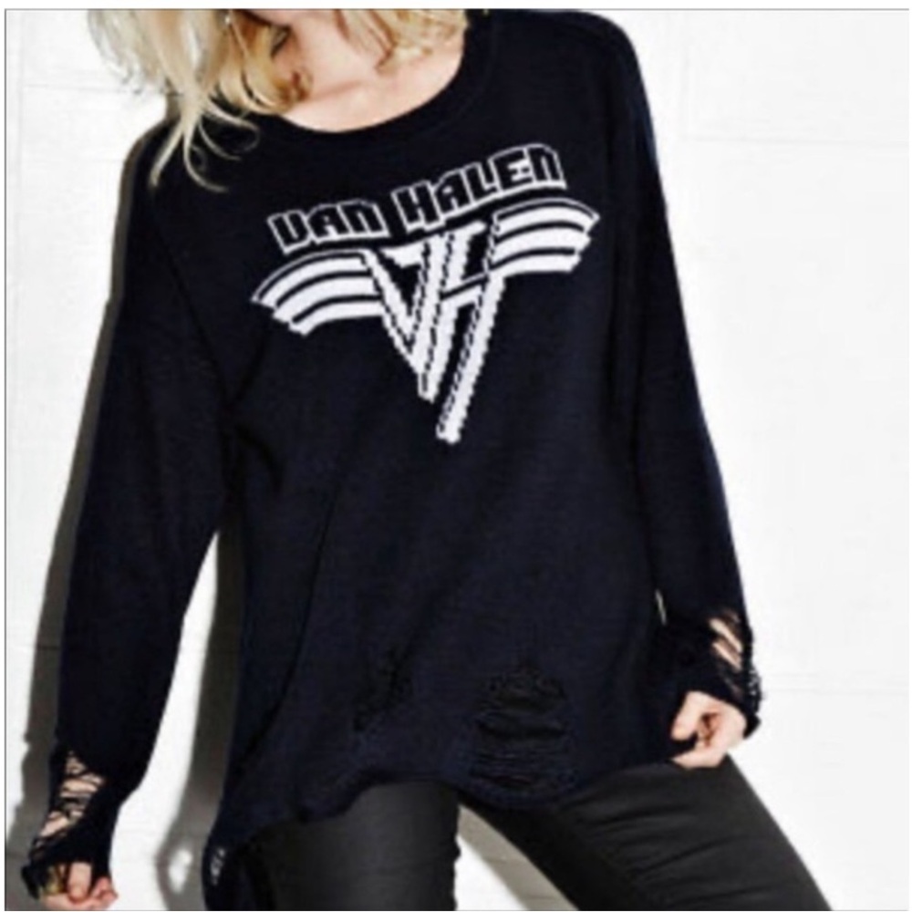 🤘🏻Trunk Ltd🤘🏻VAN HALEN DISTRESSED SWEATER🎸